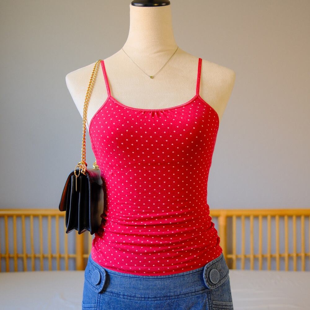 Cherokee Polka Dot Cami Tank - Playful Y2K Basic